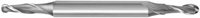 HIGH SPEED STEEL 2 FLUTE MINI END MILLS WITH 3/16 SHANKS - BALL NOSE - DOUBLE END - STUB LENGTH