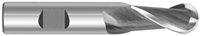 TiAlN COATED 2 FLUTE HIGH SPEED STEEL END MILLS - BALL NOSE